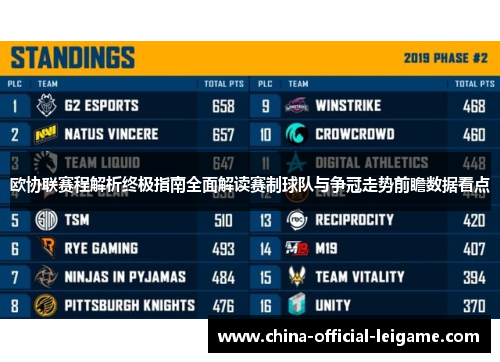 欧协联赛程解析终极指南全面解读赛制球队与争冠走势前瞻数据看点